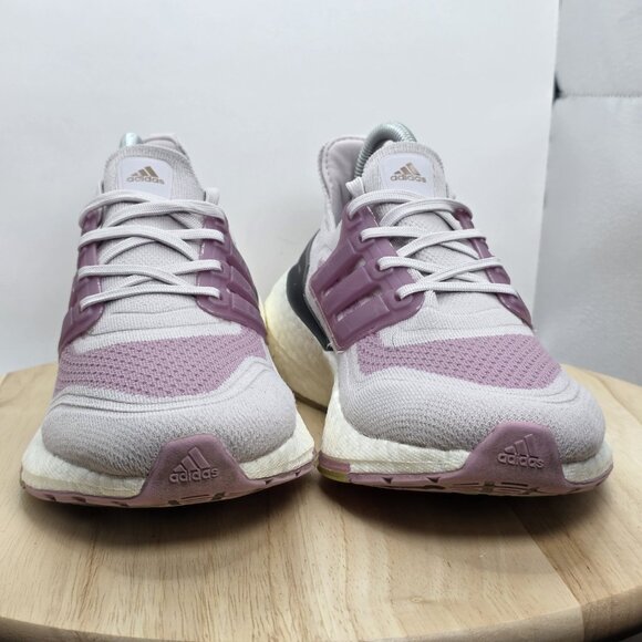 Women’s Size 8.5 - Adidas Ultraboost 21‎ Purple Ice White Running Shoes S23831 - Picture 2 of 8
